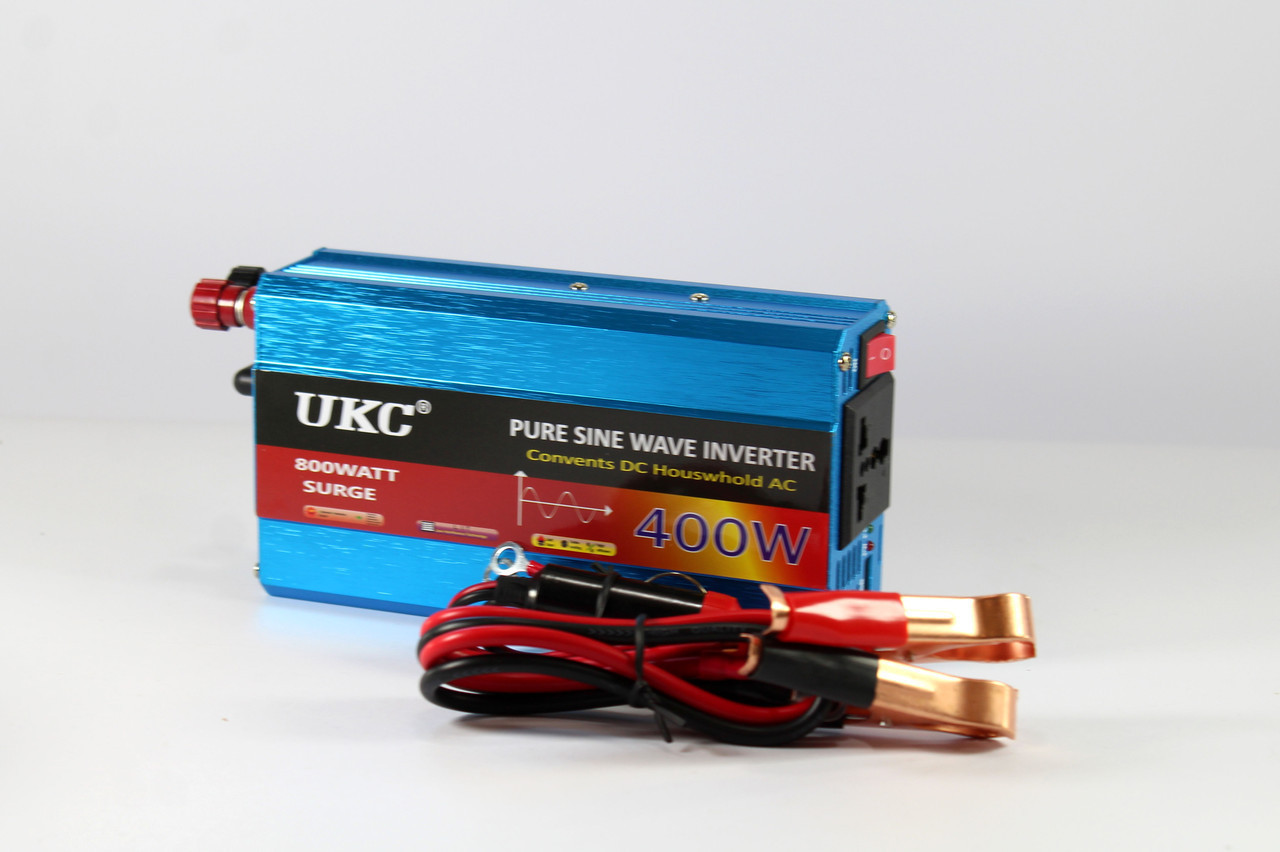 Перетворювач із чистою синусоїдою AC/DC 400W Інвертор напруги 12V-220V правильною синусоїдою - мініатюра 4