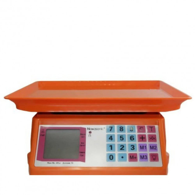 Торгові електричні ваги Nokasonic NK 4017 mini 50кг ваги для торгівлі з дисплеєм і лічильником ціни