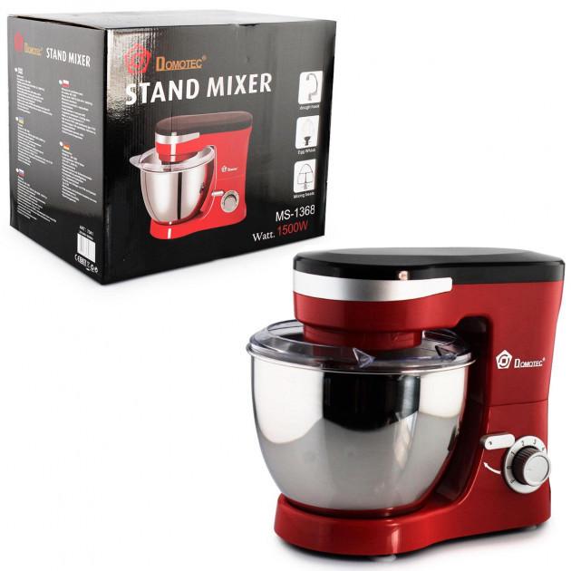 Міксер планетарний стаціонарний DOMOTEC MS-1368 1500W Тістоміс із чашею - мініатюра 4