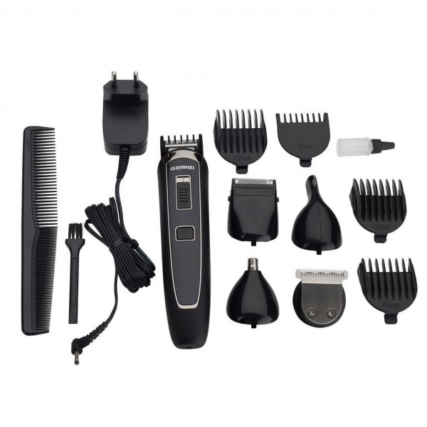 Набір для стрижки універсальний Тример машинка для стрижки 5 в 1 Gemei GM801 - мініатюра 2