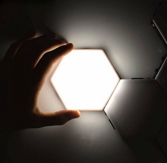 Модульна настінна лампа кольорова з пультом 6 шт - мініатюра 4