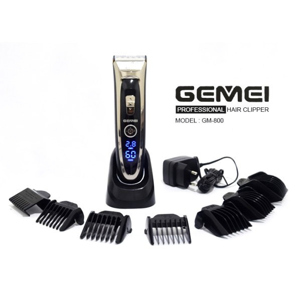Професійна машинка для стрижки 7 в 1 бездротова Gemei GM 800 - мініатюра 3