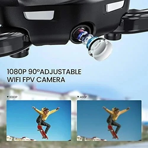 Складаний квадрокоптер D18 Drone з камерою 4-канальний WiFi гіроскоп - мініатюра 2