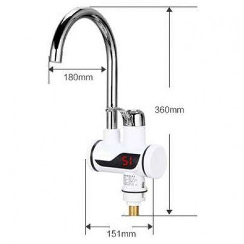 Проточний водонагрівач на кран з душем Water Faucet & Shower з нижнім підключенням - мініатюра 3