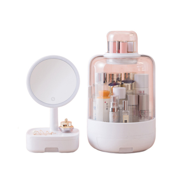 Набір для макіяжу 2в1 LED дзеркало та Органайзер для косметики - мініатюра 2
