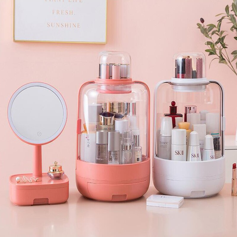 Набір для макіяжу 2в1 LED дзеркало та Органайзер для косметики - мініатюра 3