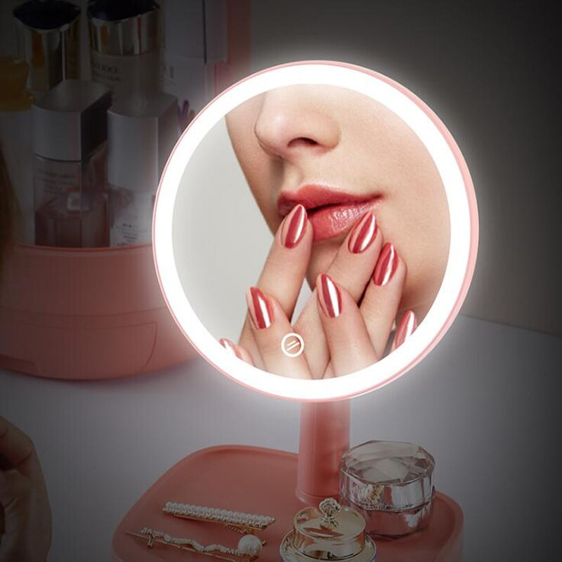 Набір для макіяжу 2в1 LED дзеркало та Органайзер для косметики - мініатюра 4