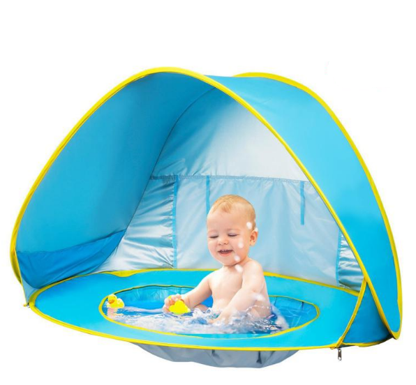 Намет дитячий пляжний з басейном 117х79 см · Автоматичний ігровий намет – тент для малюків для пляжу із захистом від UF променів UPF 50+