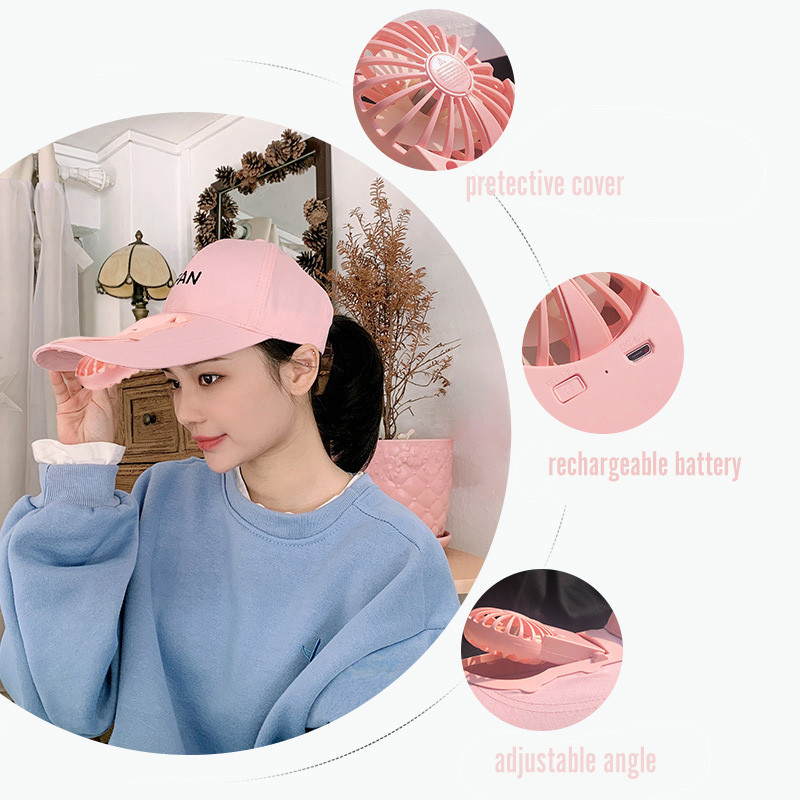 Літня кепка з вентилятором - мініатюра 5