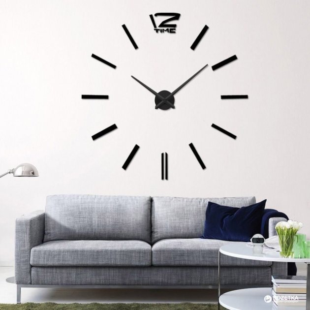 Стильний настінний 3D годинник - мініатюра 2