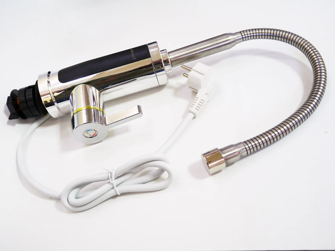 Проточний водонагрівач Delimano RX-011-1 ∙ Гнучкий кран – бойлер із екраном хромований пластик - мініатюра 3