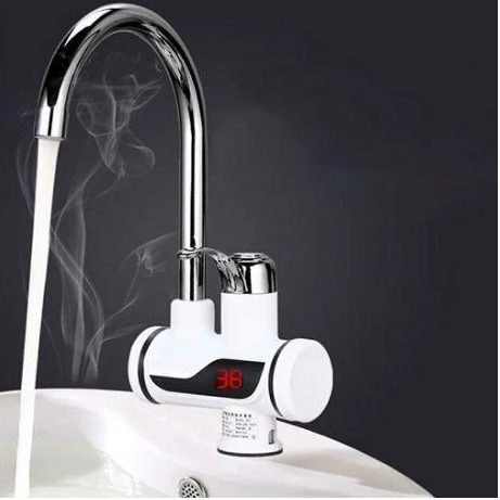 Водонагрівач проточний бойлер – кран із LCD дисплеєм Delimano Water Heater Digital RX002 ∙ Нижнє підключення - мініатюра 4