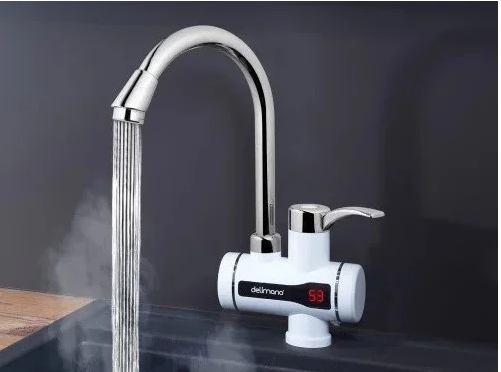 Водонагрівач проточний бойлер – кран із LCD дисплеєм Delimano Water Heater Digital RX002 ∙ Нижнє підключення - мініатюра 10