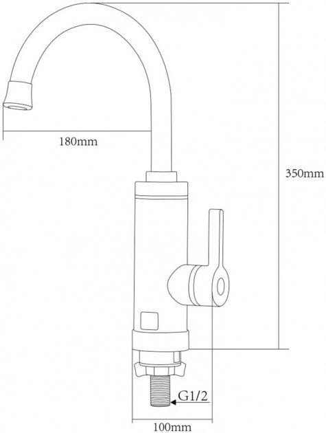 Проточний водонагрівач з дисплеєм Delimano RX-016 ∙ Хромований метал - мініатюра 4