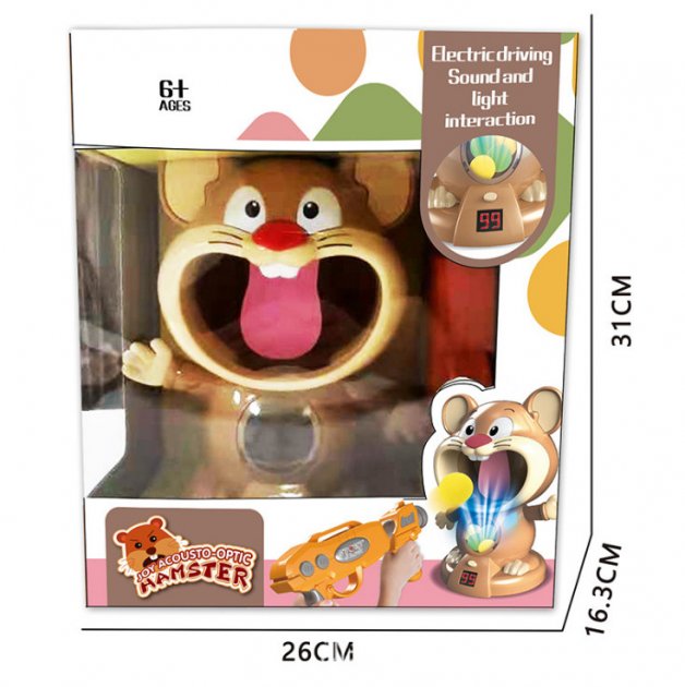 Повітряний тир "Мишеня" Інтерактивна гра для дітей Joy Acousto-Optic Hamster 1970A - мініатюра 7