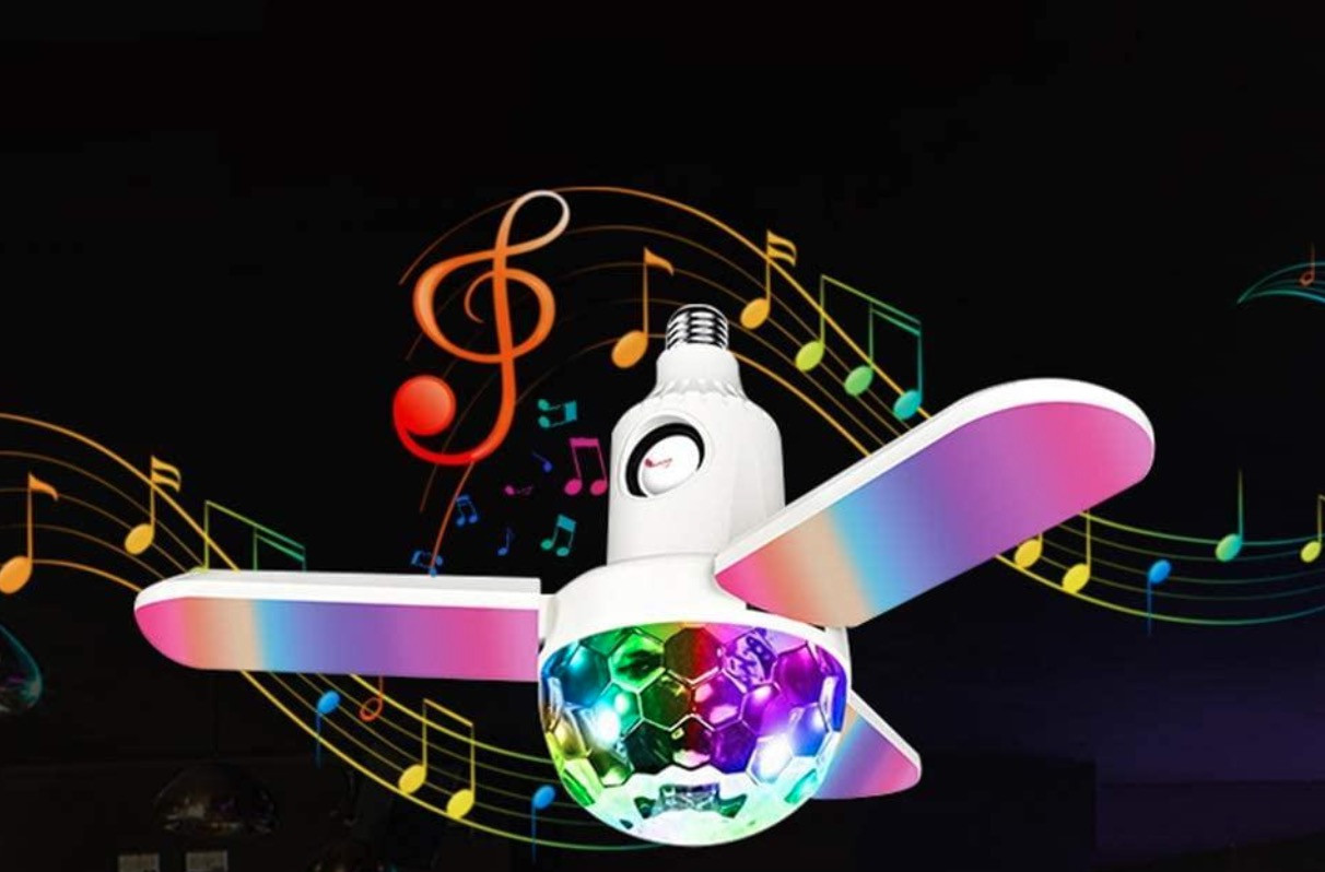 Музична LED дисколампа з Bluetooth і обертанням - мініатюра 3