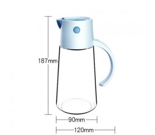 Скляний графин - дозатор оцту / оливкової олії, 550 мл - мініатюра 2