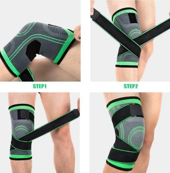 Бандаж колінного суглоба KNEE SUPPORT ∙ Наколінник еластичний ∙ Ортез ∙ Фіксатор коліна - мініатюра 3