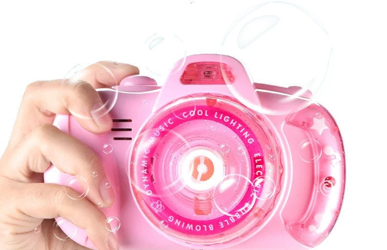 Фотоапарат для створення мильних бульбашок Bubble Camera ∙ Дитяча Баббл Камера - генератор бульбашок рожева/блакитна