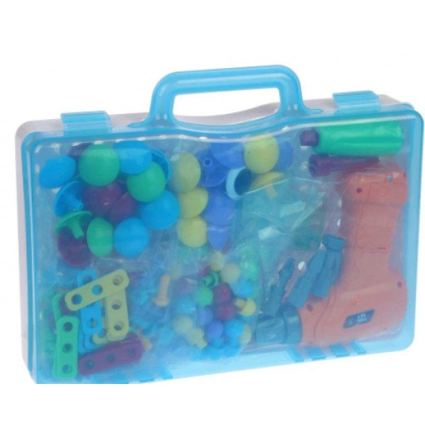 Розвиваючий конструктор з дрилем на 224 деталі Tu Le Hui "Puzzle Peg" у валізці TLH-29 - мініатюра 5