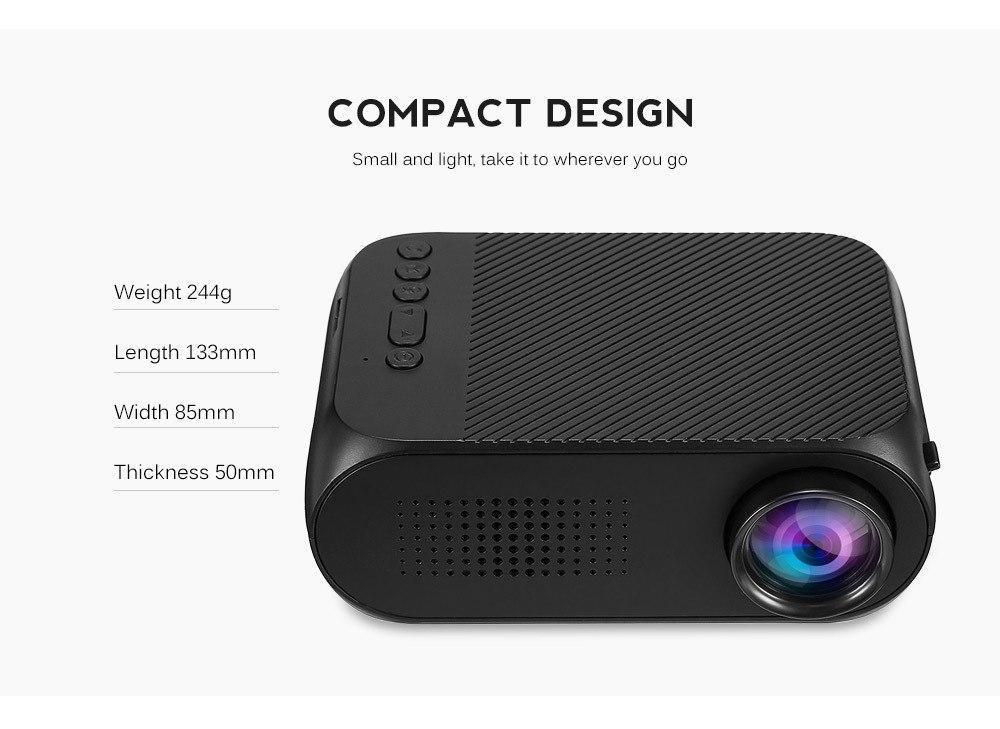 Портативний проектор Led Projector YG320 Mini мультимедійний з динаміком - мініатюра 3