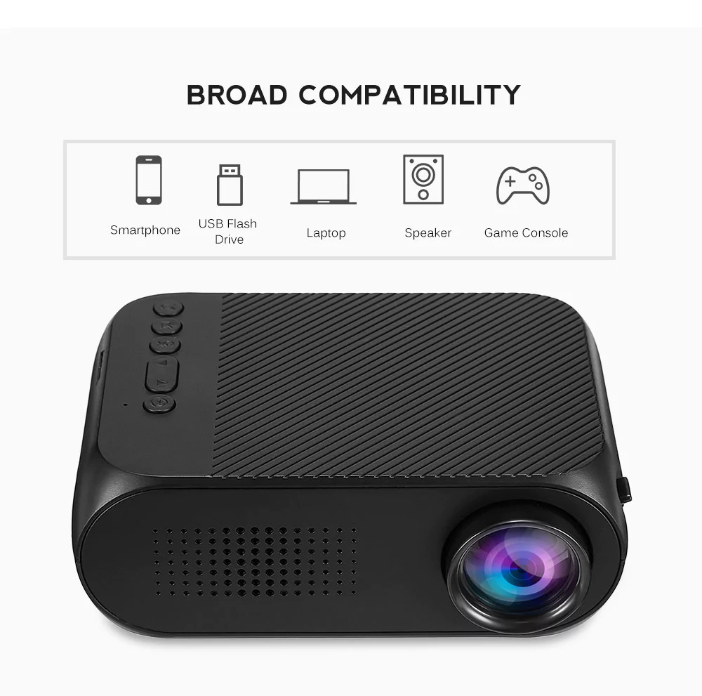 Портативний проектор Led Projector YG320 Mini мультимедійний з динаміком - мініатюра 4