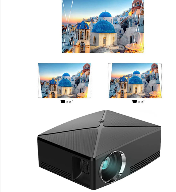 Портативний домашній кінотеатр – проектор С80UP ∙ LED - кінопроектор з динаміком та підтримкою USB ∙ Android ∙ Wi-fi ∙ Bluetooth ∙ Wi-light - мініатюра 3