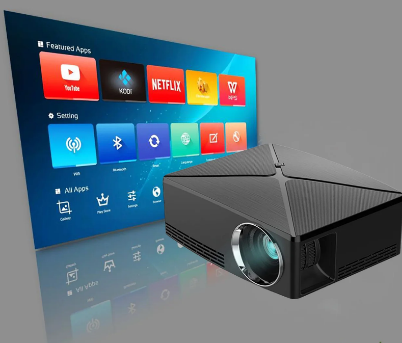 Портативний домашній кінотеатр – проектор С80UP ∙ LED - кінопроектор з динаміком та підтримкою USB ∙ Android ∙ Wi-fi ∙ Bluetooth ∙ Wi-light - мініатюра 4