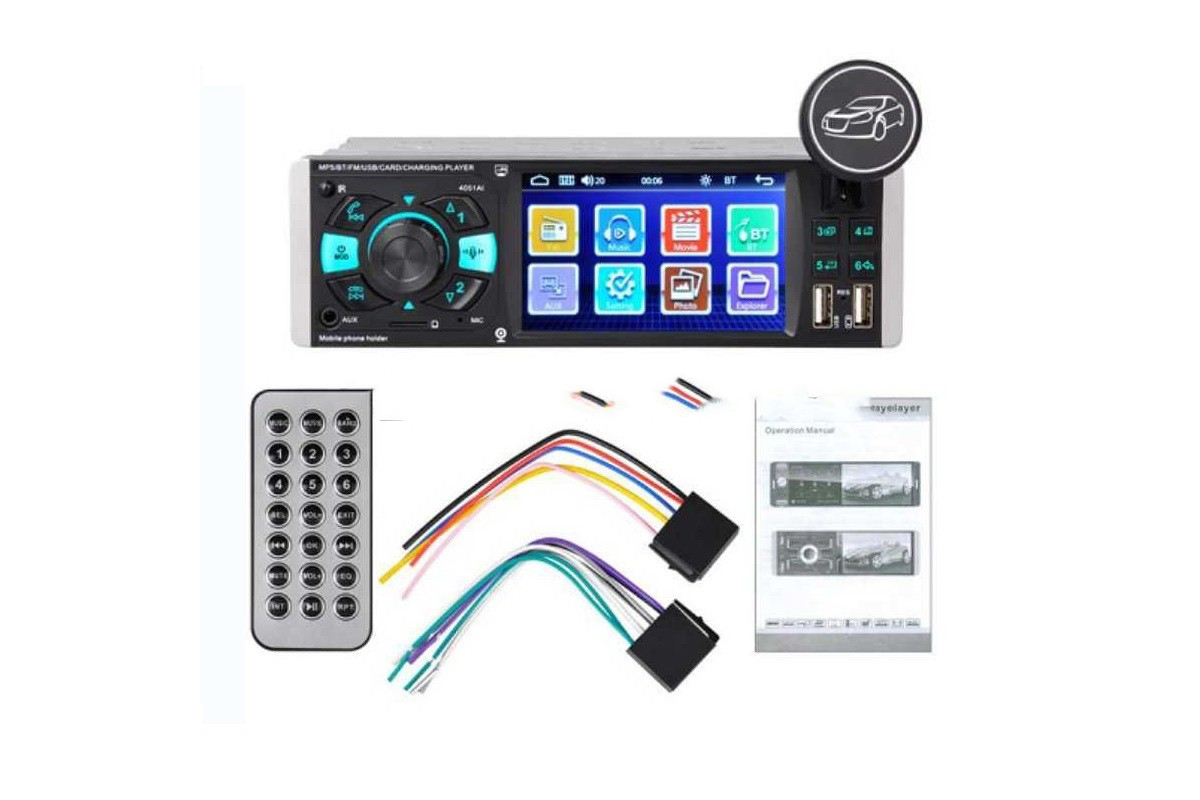 Автомагнітола 4051 AI 1Din ∙ Магнітола універсальна з екраном 4.1" DIVX + MP5 + USB + SD + Bluetooth - мініатюра 5