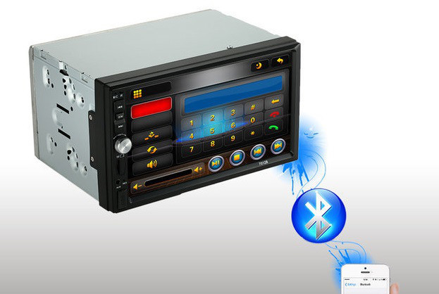 Автомобільна магнітола MP5 2DIN 7012 USB Bluetooth Автомагнітола універсальна з рамкою + Пульт дистанційного керування + Пульт на кермо - мініатюра 3