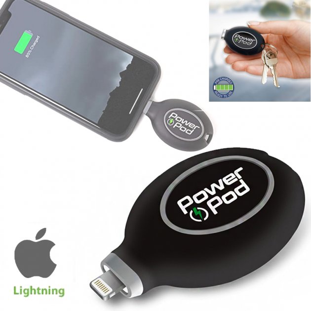 Powerbank – брелок для ключів Power Pod Emergency Charge 800 mAh Роз'єм Lighting для айфона ∙ Портативний зарядний пристрій Power Bank для телефону - мініатюра 3