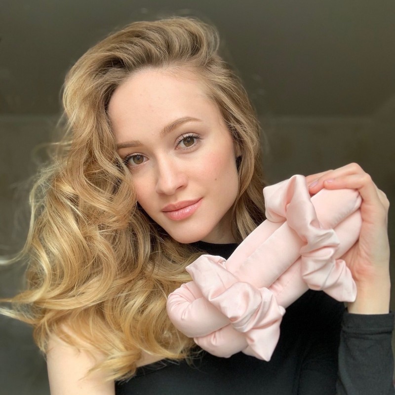 Шовкова стрічка – бігуді для укладки волосся та створення локонів М'яка хвиля ∙ Обруч – джгут для накрутки завивки волосся - мініатюра 3