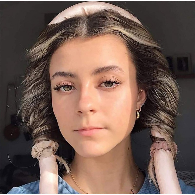 Шовкова стрічка – бігуді для укладки волосся та створення локонів М'яка хвиля ∙ Обруч – джгут для накрутки завивки волосся - мініатюра 4