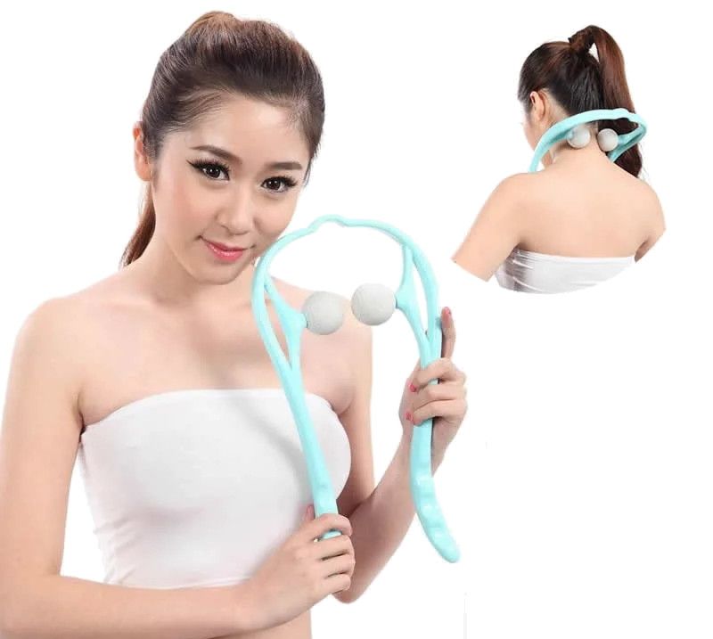 Ручний роликовий масажер для шиї Hexiang Neck Massager для зняття втоми та напруги - мініатюра 3