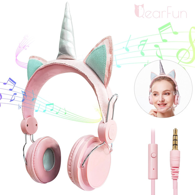 Дитячі бездротові навушники Єдиноріг Unicorn Wireless headSet AH-808 ∙ Bluetooth 5.0 ∙ USB ∙ HD звук ∙ Складні ∙ Регульований розмір - мініатюра 2