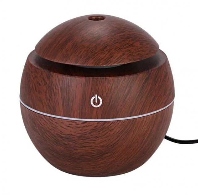 Міні зволожувач повітря LED Air Purifier з підсвіткою ∙ USB зарядка ∙ Ароматизатор ∙ Освіжувач повітря ∙ Нічник ∙ 7 кольорів ∙ Темне/світле дерево - мініатюра 3