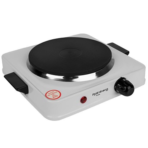 Електроплита одноконфоркова Rainberg RB-777 1200 Вт ∙ Електрична плита компактна переносна на одну конфорку