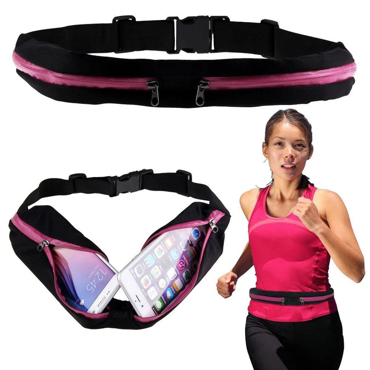 Спортивна поясна сумка Go Runners Pocket Belt для бігу ∙ Спортивний органайзер - бананка на пояс з кишенями - мініатюра 2