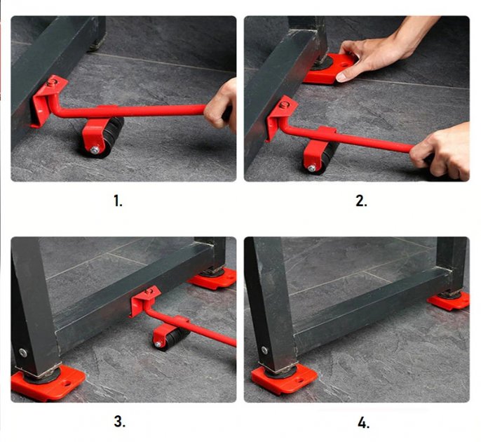 Набір для переміщення меблів та важких предметів Furniture Mover Rollers - мініатюра 4