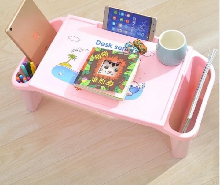 Стіл – органайзер дитячий універсальний Arivans ∙ Столик для дитини функціональний з комірками та тримачем планшета/смартфона 55х30х22 см