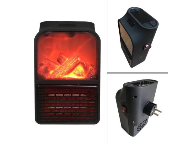 Міні Обігрівач FLAME HEATER 1000W портативний настінний з пультом - мініатюра 4