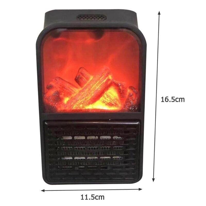 Міні Обігрівач FLAME HEATER 1000W портативний настінний з пультом - мініатюра 5