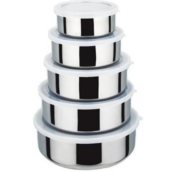 Набір судків 5 шт UNIQUE UN-1515 з нержавіючої сталі ∙ Судок нержавіюча сталь ∙ Силіконові кришки