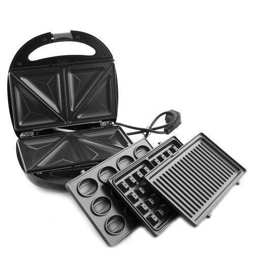 Сендвічниця – мультимейкер DOMOTEC MS-7704 4 в 1: Бутербродниця / Вафельниця / Гриль / Горішниця - мініатюра 4