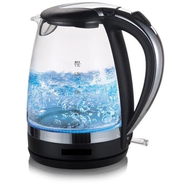 Чайник електричний скляний Domotec MS-8110 Електрочайник з підсвіткою води