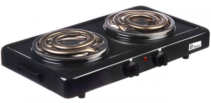 Електроплита на 2 конфорки Domotec MS-5532 ∙ Плита настільна електрична з широким ТЕНом - мініатюра 2
