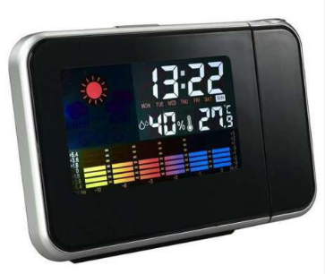 Настільний годинник - метеостанція з проекцією часу на стіну Сolor Screen Calendar DS-8190 ∙ Проекційний годинник з календарем - мініатюра 2