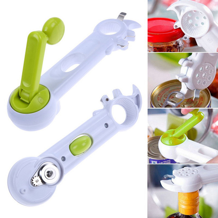 Універсальна механічна відкривачка Kitchen CanDo 7 в 1 ∙ Консервний ніж – відкривалка 7 в 1 Kitchen CanDo для відкривання будь-яких кришок, банок та пляшок - мініатюра 2