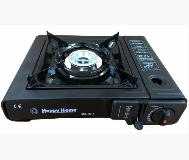 Портативна газова плита – таганок Happy Home BDZ 155-A чорна - мініатюра 2