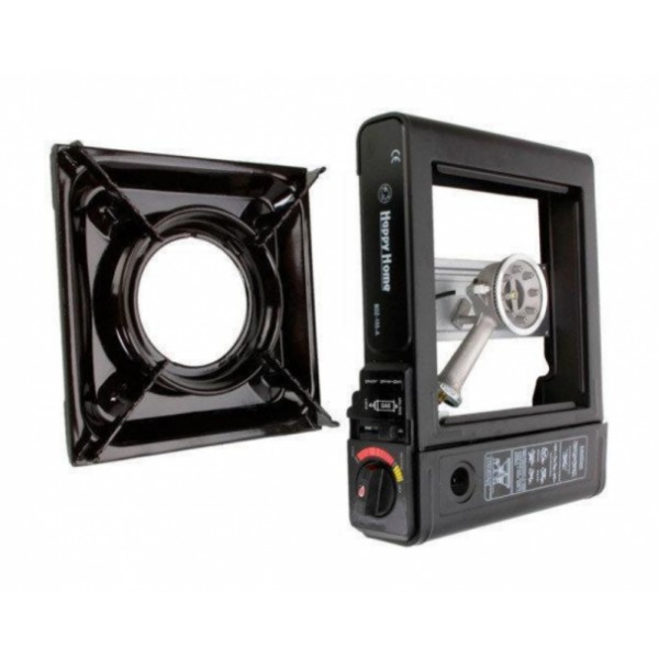 Портативна газова плита – таганок Happy Home BDZ 155-A чорна - мініатюра 4